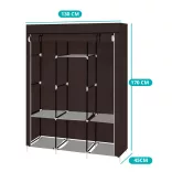 Mobile wardrobe in size 130x45x170 cm - brown