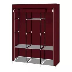 Mobile wardrobe in size 130x45x170 cm - burgundy