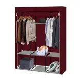 Mobile wardrobe in size 130x45x170 cm - burgundy