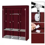 Mobile wardrobe in size 130x45x170 cm - burgundy