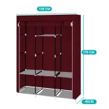 Mobile wardrobe in size 130x45x170 cm - burgundy