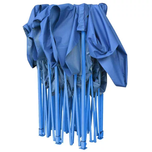 Folding Garden Pavilion in Various Types - 2.9x2.9 Meters - Blue - Pavilion
