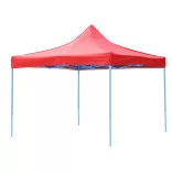 Foldable Garden Pavilion in Various Types - 2.9x2.9 Meters - Red - Pavilion