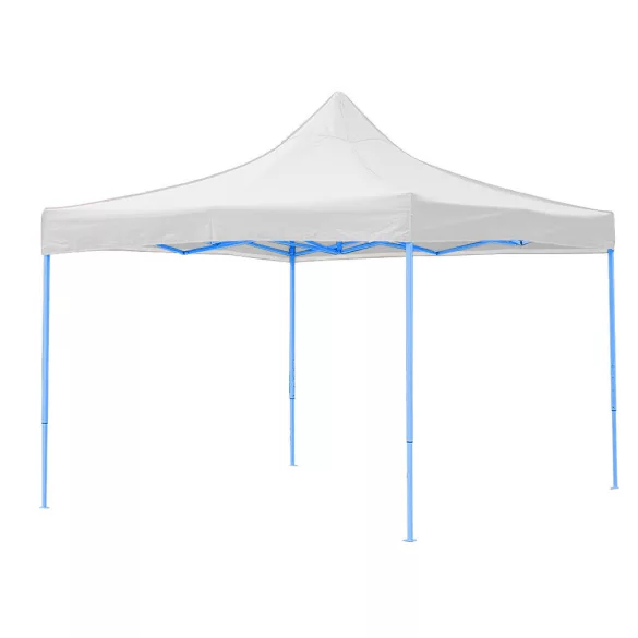 Folding Garden Pavilion in Various Types - 2.9x2.9 Meters - White - Pavilion