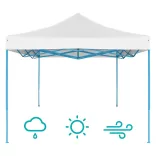 Folding Garden Pavilion in Various Types - 2.9x2.9 Meters - White - Pavilion