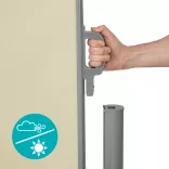 Retractable shading wall available in various types and colors - simple - beige