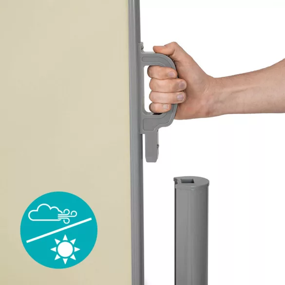 Retractable shading wall available in various types and colors - simple - beige