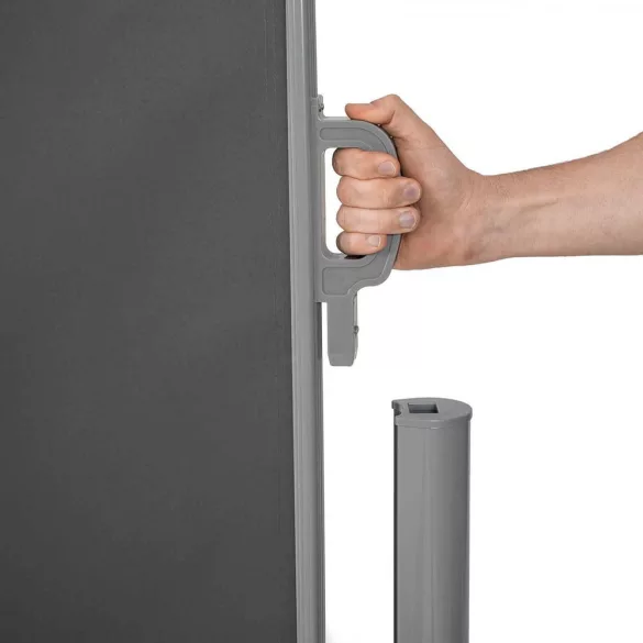 Retractable shading wall available in various types and colors - simple - dark gray