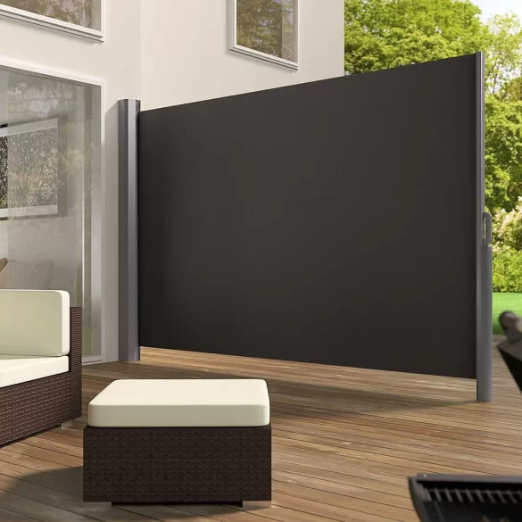 Retractable shading wall available in various types and colors - simple - dark gray