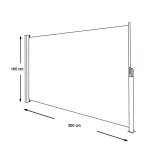 Retractable shading wall available in various types and colors - simple - dark gray