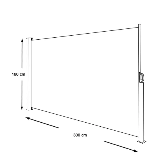 Retractable shading wall available in various types and colors - simple - dark gray