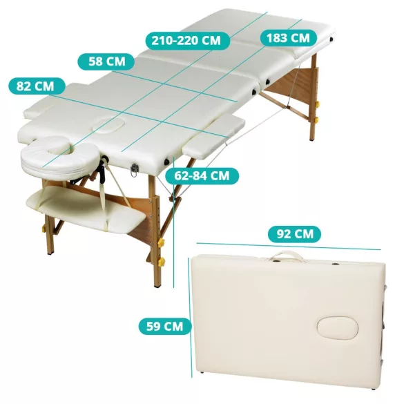 3-Zone Portable Massage Table