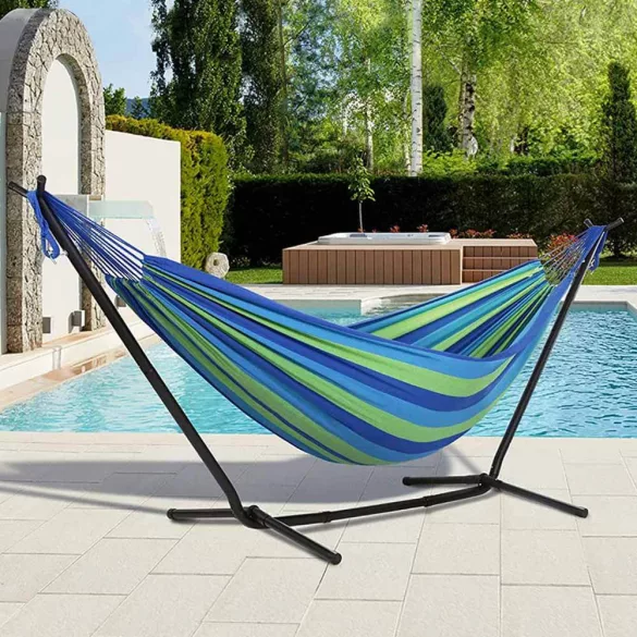 Hammock Stand with Gift 2-Person Hammock - Blue