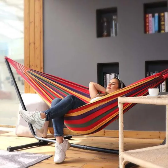 Hammock Stand with Gift 2-Person Hammock - Red