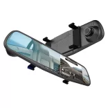 Rearview mirror event recorder camera and parking camera with Hungarian menu