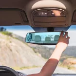 Rearview mirror event recorder camera and parking camera with Hungarian menu