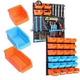 Wall-Mounted Screw and Tool Organizer - 43 Pieces