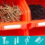 Wall-Mounted Screw and Tool Organizer - 43 Pieces