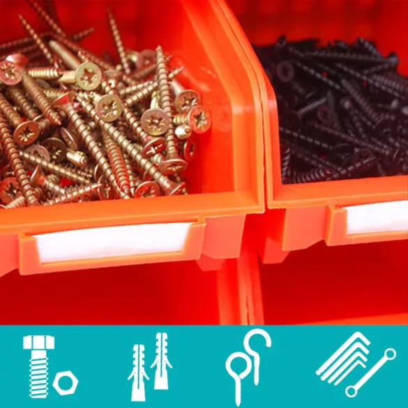 Wall-Mounted Screw and Tool Organizer - 43 Pieces