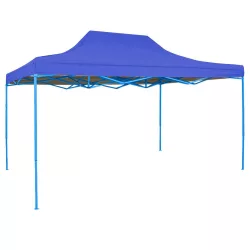   Folding Garden Pavilion in Various Types - 2.9x4.25 Meters - Blue - Pavilion