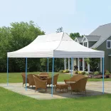 Folding Garden Pavilion in Various Types - 2.9x5.7 Meters - White - Pavilion