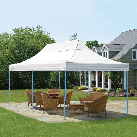 Folding Garden Pavilion in Various Types - 2.9x5.7 Meters - White - Pavilion