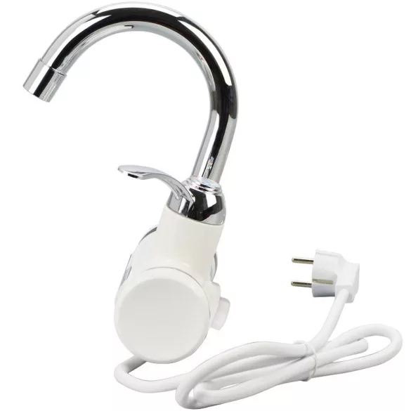 LED Display Water Heater Faucet - Wall-Mounted, Horizontal Connection