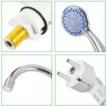 LED Display Water Heater Faucet - Wall-Mounted, Horizontal Connection, with Shower Head