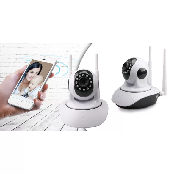 Movable WiFi Camera with 2 Antennas