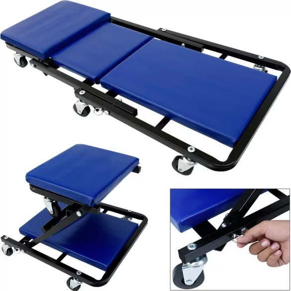 Rolling Underbench and Mechanic Chair
