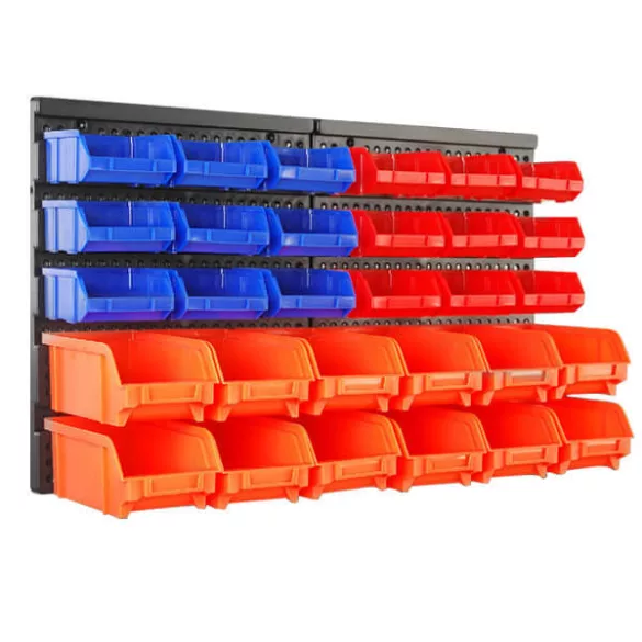 Wall-Mounted Screw and Tool Organizer - 30 Pieces