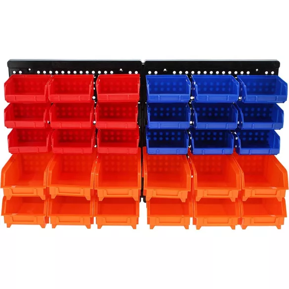 Wall-Mounted Screw and Tool Organizer - 30 Pieces
