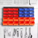 Wall-Mounted Screw and Tool Organizer - 30 Pieces
