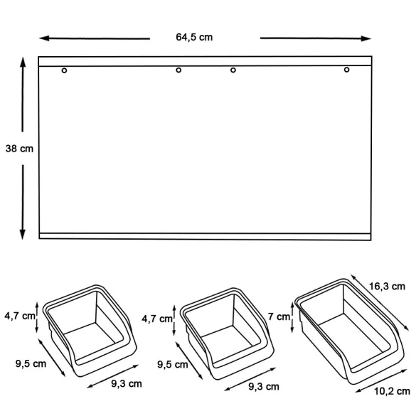 Wall-Mounted Screw and Tool Organizer - 30 Pieces