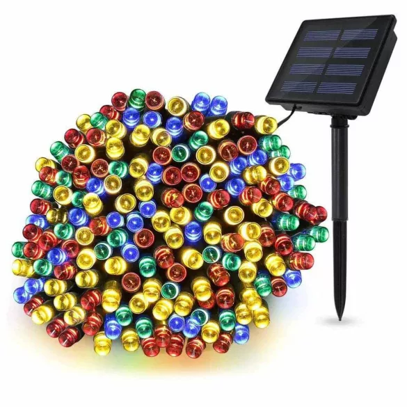 100 LED Solar Garden String Lights - 10 Meters - Colorful