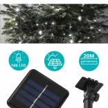 100 LED Solar Garden String Lights - 20 meters - Cool White