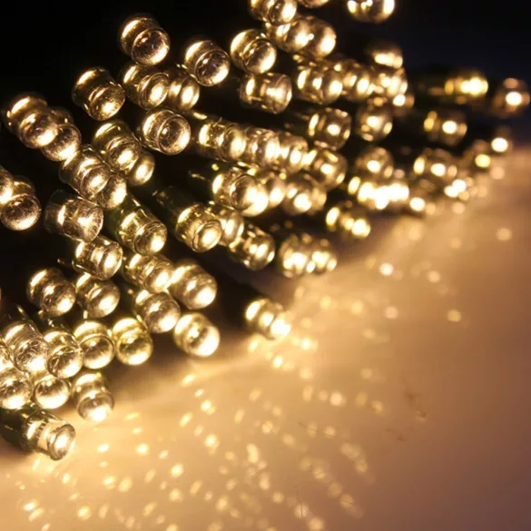 100 LED Solar Garden String Lights - 20 meters - Warm White