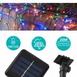 100 LED Solar Garden String Lights - 20 Meters - Colorful