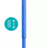 Folding Garden Pavilion in Various Types - 2.9x2.9 Meters - Blue - Pavilion + Side Wall