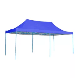   Foldable Garden Pavilion in Various Types - 2.9x5.7 Meters - Blue - Pavilion + Carry Bag