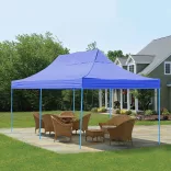 Foldable Garden Pavilion in Various Types - 2.9x5.7 Meters - Blue - Pavilion + Carry Bag