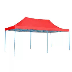   Foldable Garden Pavilion in Various Types - 2.9x5.7 Meters - Red - Pavilion + Carry Bag