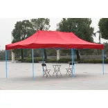 Foldable Garden Pavilion in Various Types - 2.9x5.7 Meters - Red - Pavilion + Carry Bag
