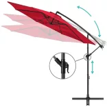 Hanging Parasol 2.7 m, Red