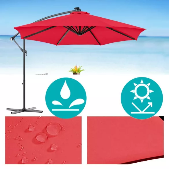 Hanging Parasol 2.7 m, Red