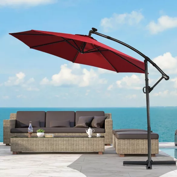 Hanging Parasol 2.7 m, Red