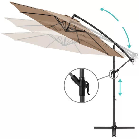 Hanging Parasol 2.7 m, Khaki