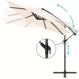 Hanging Parasol 2.7 m, Cream