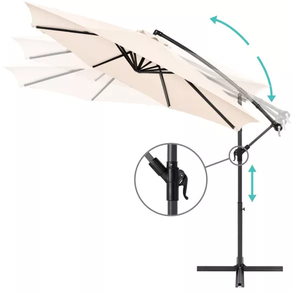 Hanging Parasol 2.7 m, Cream