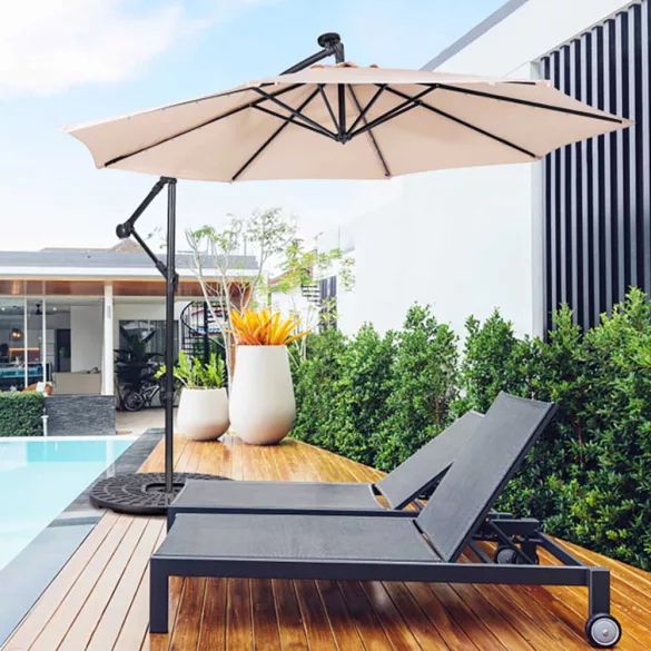 Hanging Parasol 2.7 m, Cream